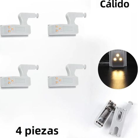 Lot de 4 lampes LED à détecteur de mouvement, couleur chaude, pour portes d'armoires et cuisines (1/5)