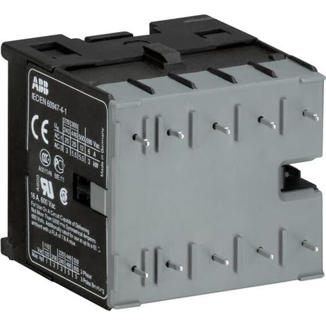 Contacteur ABB série GJL131, 3 pôles , 4NO, 20 A, 24 V c. a., 5,5 kW ( Prix pour Paquet de 10 ) (1/2)