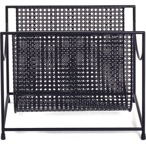 Porte-revues coloris Noir en métal - L 37 x P 22 x H 30 cm -PEGANE-