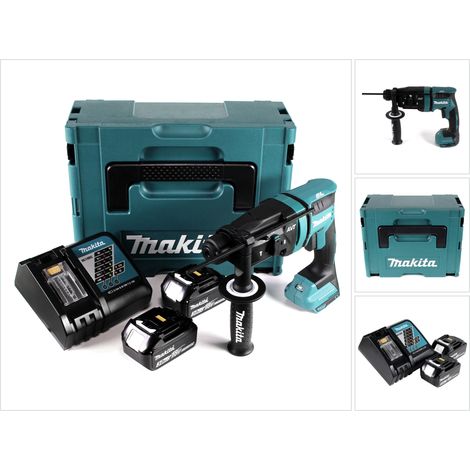 Makita DHR 182 RFJ Akku Bohrhammer 18V 1,7J SDS plus Brushless + 2x Akku 3,0Ah + Ladegerät + Makpac (1/5)