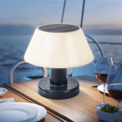 Lampe solaire de table ZOLGINAH, éclairage sans fil rechargeable pour extérieur, 4500K réglable, étanche IP44, idéale camping, terrasse, balcon ou restaurant (1/5)