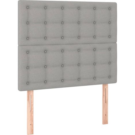 Maison Exclusive - Cabecero de cama gris claro 90x5x118/128 cm Te
