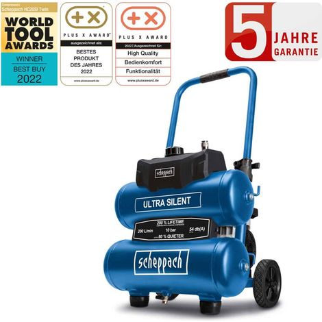 Super schallgedampfter Luftkompressor 20 lt 10 bar Scheppach hc20si-twin (1/10)