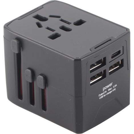 GARRYFIZH ‌Adaptateur de Voyage International Universel, Convertisseur de Prise avec Sorties Multiples - Pour USA, UE, UK, AU - Compact et Portable‌