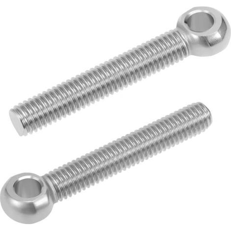 2pcs Lifting Eye Bolt M8 x 50mm 304 Stainless Steel Thread (1/3)