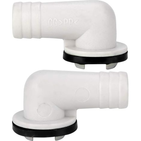 Embout coudé vidange climatiseur 19mm ABS universel (1/5)