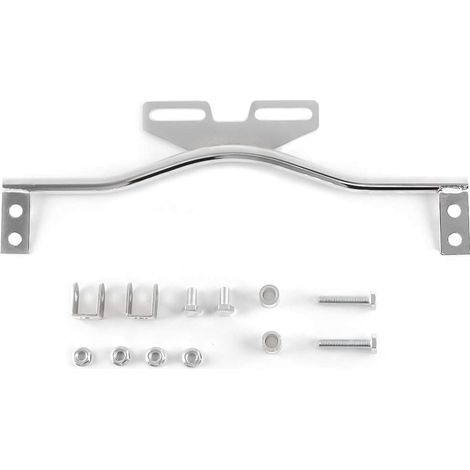 Support universel pour feux moto chrome  Compatible Honda, Suzuki, Yamaha, Kawasaki. Pour indicateur ou feu antibrouillard. Montage facile. Finition chrome (1/5)