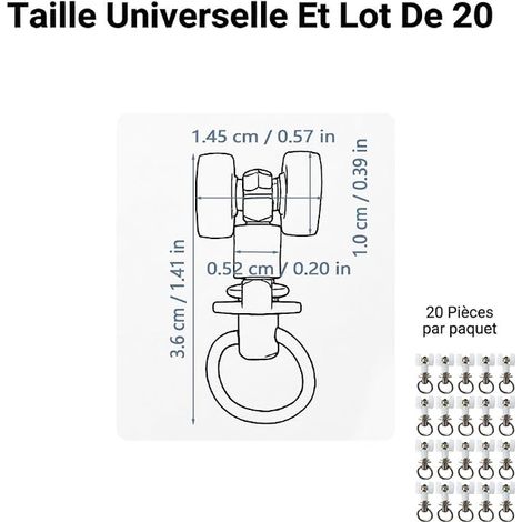 Roulette Rideau Pergola , Glisseur Rail Rideau Plafond en Alliage (1/3)
