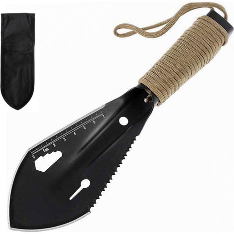 Pelle Jardin Acier Inoxydable, Noir,Outil de Creusement Idéal pour Jardinage, Camping et Agriculture (1/5)