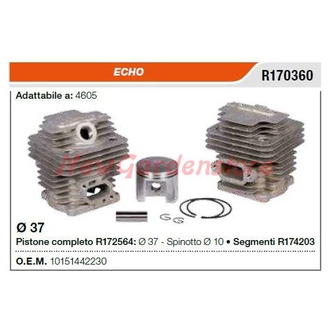 Cilindro pistone segmenti ECHO motosega 4605 R170360