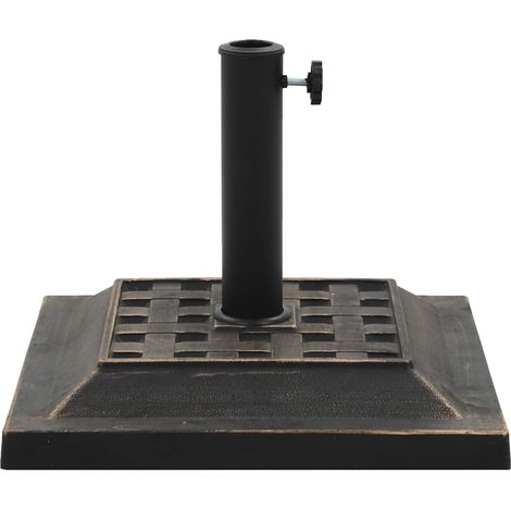 vidaXL Base de sombrilla cuadrada de poliresina 12 kg bronce (1/2)