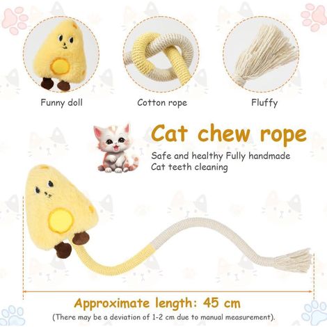 Cheese Shaped Kitten Teething Toy Soft Safe Material Perfect For Kitten Grinding Teeth And Entertainment
