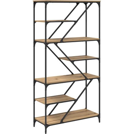 Bookshelf 9-Tier 91 x 36 x 176 cm Engineered Wood Artisan Oak vidaXL (1/5)