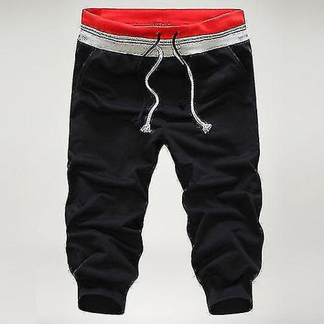 Dreiviertellange Cargoshorts für Herren mit elastischem Bund, Jogging-Stil, ideal fürs Fitnessstudio – Größe M – Grau