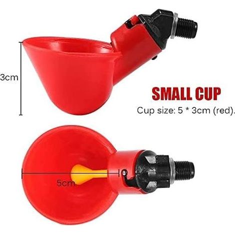5 Pcs en Abreuvoir Poules, Tasses Automatiques Automatique Chicken Acier Inoxydable Eau Côté Horizontal Mamelons Poulet Volaille Lapin Buveur Abreuvoir Nipple (Bol à Eau à vis Fixe) (1/4)