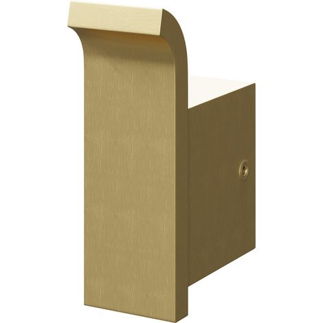 Colore Square Brushed Brass Wall Mounted Robe Hook (1/5)