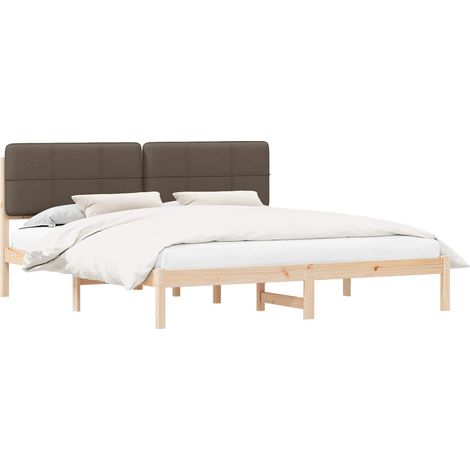 Letto con Testiera Rivestita Talpa 180 x 200 cm Pino massello vidaXL (1/5)