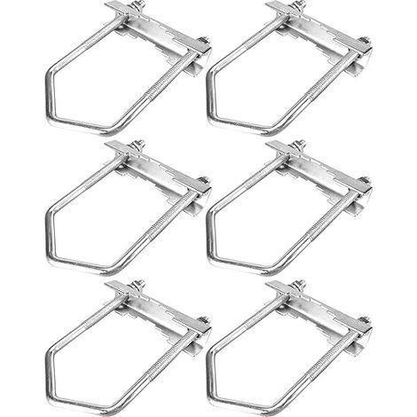 Boulon en U Carré U Fer Galvanisé M6 100 50mm Boulon en U M6 avec Écrou Cadre Sangles U-Bolt Avec Ecrous 6PCS (1/5)