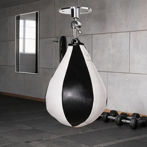 Sac de frappe noir Blanc en acier 18 x 18 x 22 cm (1/5)