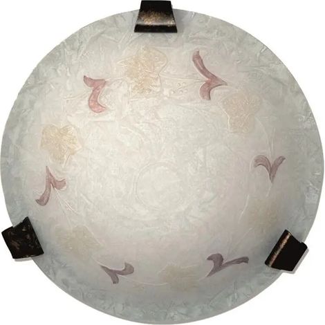 Plafonnier Ambra D.30 marron avec ganchos et verre foncé