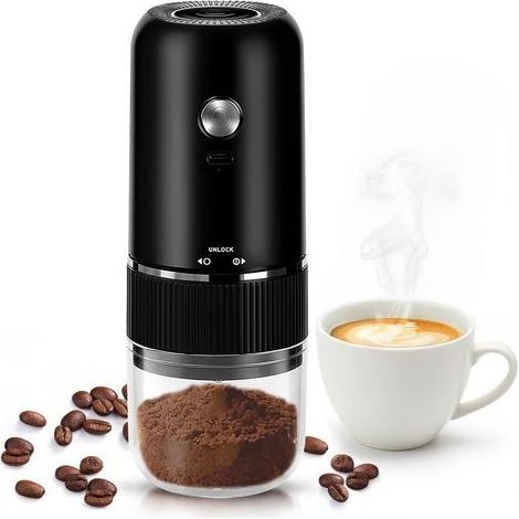 Coffee grinder - Suitable for home, office, and cafe use. Electric coffee grinder, also suitable for grinding spices, beans, and grains. USB charging, one-button control, and removable grinding chambe (1/4)