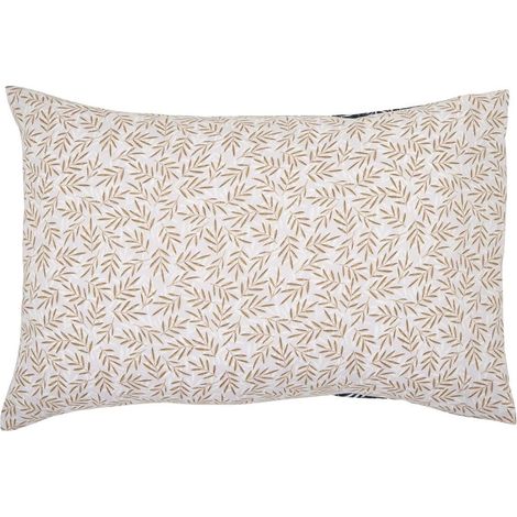 Taie d'oreiller imprimée en Lyocell, Margot, 50 x 70 cm, , Bleu et Beige (1/5)