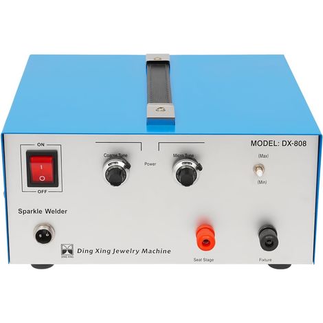 Soudeuse à bijoux 600 W - Poste à souder par points - 80 A - Outil pour bijoux - Bleu - 0,5-1,5 mm - Platine, or, or K, argent et acier