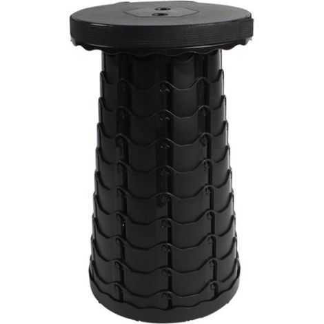 26×26×6.5-45cm pour le camping et la pêche Tabouret pliable pratique (noir) (1/5)