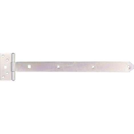 Penture anglaise avec goupille pressée électro-galvanisé passivé à couche épaisse penture 393,5 x 34 mm charnière 92 x 44 mm kit de 10