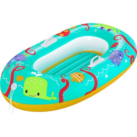 Bestway Happy Crustacean barco hinchable azul para niños