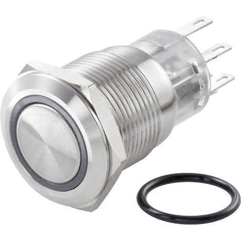 TRU COMPONENTS TC-7494624 TC-LAS1-AGQ-11E/42RGB/ Interruttore antivandalo 250 V/AC 3 A 1x Off / (On) Momentaneo Rosso, (1/4)