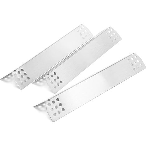 3 Plaque chauffante, Acier inoxydable, 37x8,6cm, Diffuseur de flamme, Pour Campingaz, Barbecook (1/5)