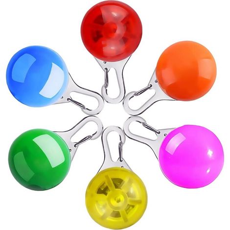 6pcs LED Pet Collier Pendentif Lumineux Clignotant dans la Nuit pour Chien Chat & Objet de Sécurité pour Chat, Chien, Randonneur, Jogger etc. (1/5)