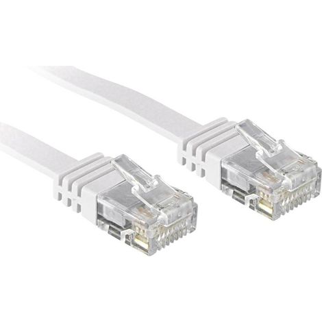 LINDY 47502 RJ45 Cavo di rete, cavo patch CAT 6 U/UTP 2.00 m Bianco con protezione 1 pz. (1/5)