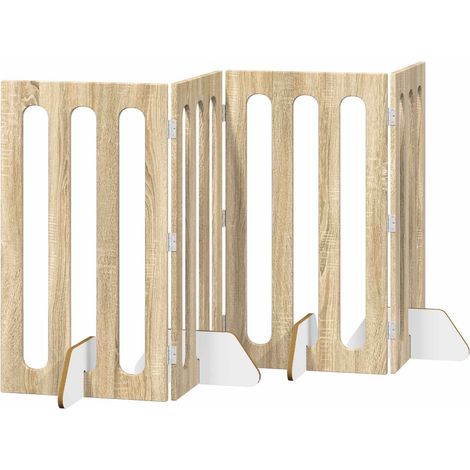 vidaXL Recinto pieghevole per animali 4 pz Rovere Sonoma (1/5)