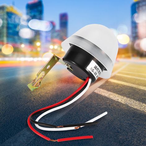 Automatischer Ein-/Ausschalter mit Fotozelle für Straßenlaternen, DC/AC 10A Sensorschalter (12V) (1/5)