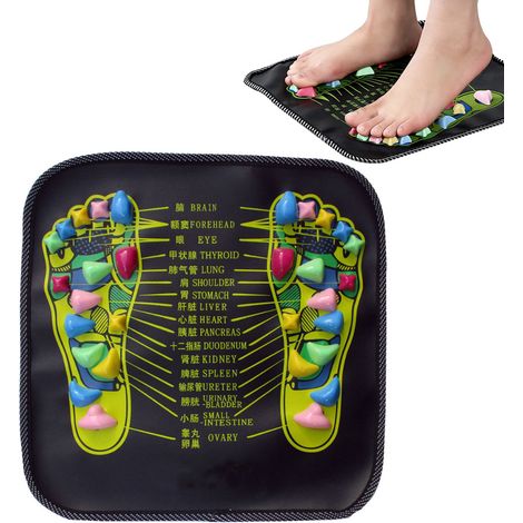 Tapis de massage des pieds 2 en 1, pierre de réflexologie plantaire antidouleur, coussin de marche pour soins de santé chinois (1/5)