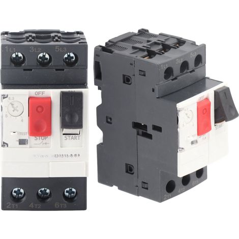 Interruptor de protección contra sobrecarga y cortocircuito para motores, montaje en riel guía de 35 mm, AC690V GV2 ME10C 4 6.3A (1/5)