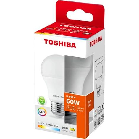 BOMBILLA LED TOSHIBA ECOFLARE A60 E27 5.9W 2700K