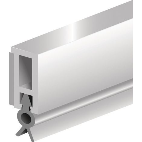 Riel de sellado PTS-ZK longitud 2100 mm ancho 6 mm blanco blanco con borde de PVC blando ELLEN