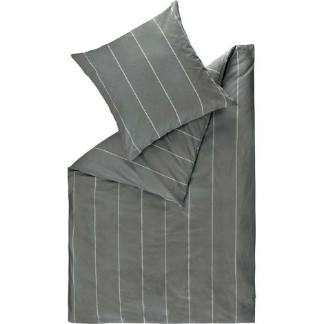 ESPRIT Linge de lit renforcé HARPLINES - 1 pièce 135x200 cm, anthracite