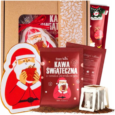 Weihnachtsgeschenkset zum Nikolaustag: Kaffee, Lebkuchen, Tee (Box) (1/5)