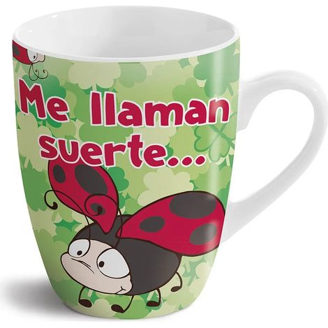 Taza nici me llaman suerte apertura amplia asa fácil
