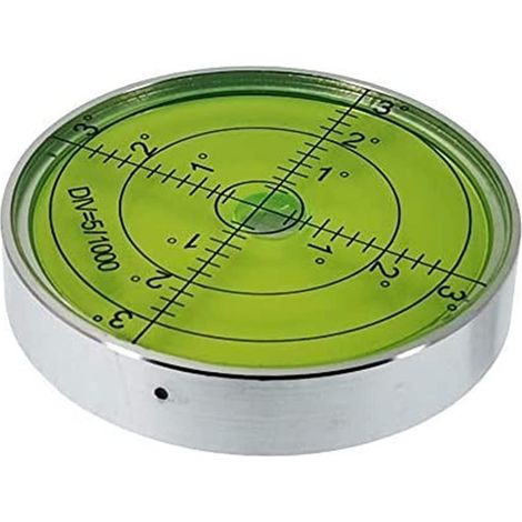 Inclinomètre Rond en Aluminium avec Aimant de Haute Précision - 60 mm - Pour Instruments d’Inspection, Précision de 60 x 12 mm - Avec Aimant (1/5)