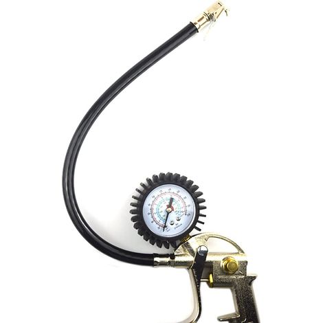 Gonfleur de pneu avec manomètre 220 PSI jauge de pression de pneu de mandrin à Air en laiton pour toute voiture camion moto vélo (1/5)