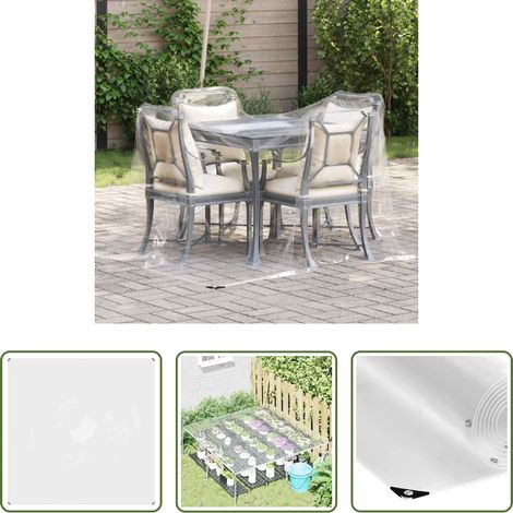 vidaXL Lona transparente con ojales PVC 2x2 m (1/5)