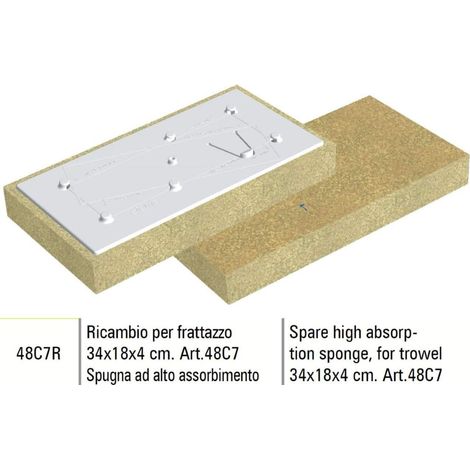 RICAMBIO PER FRATTAZZO 48C7 SPUGNA AD ALTO ASSORBIMENTO 34X18X4 cm SIGMA 48C7R