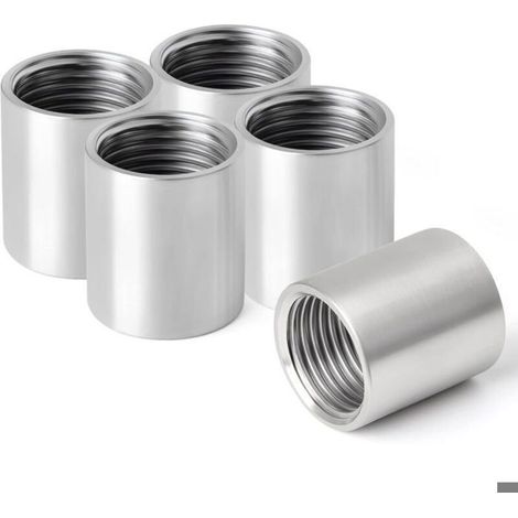 5pcs Raccord droit – Acier inox 304 filetage femelle – Robuste 20 Bar – pour plomberie industrielle DN25 (1/5)