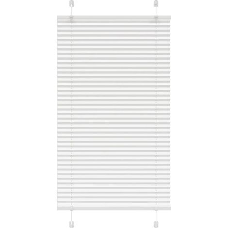 Plissee Weiß 80x100 cm Stoffbreite 79,4 cm Polyester