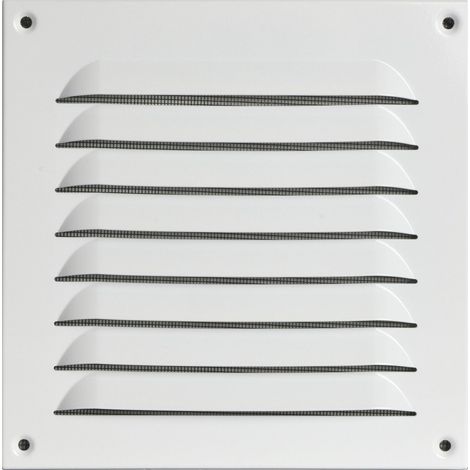 UPMANN Wetterschutzgitter aufschraubbar eckig 200x200 mm Alu weiß